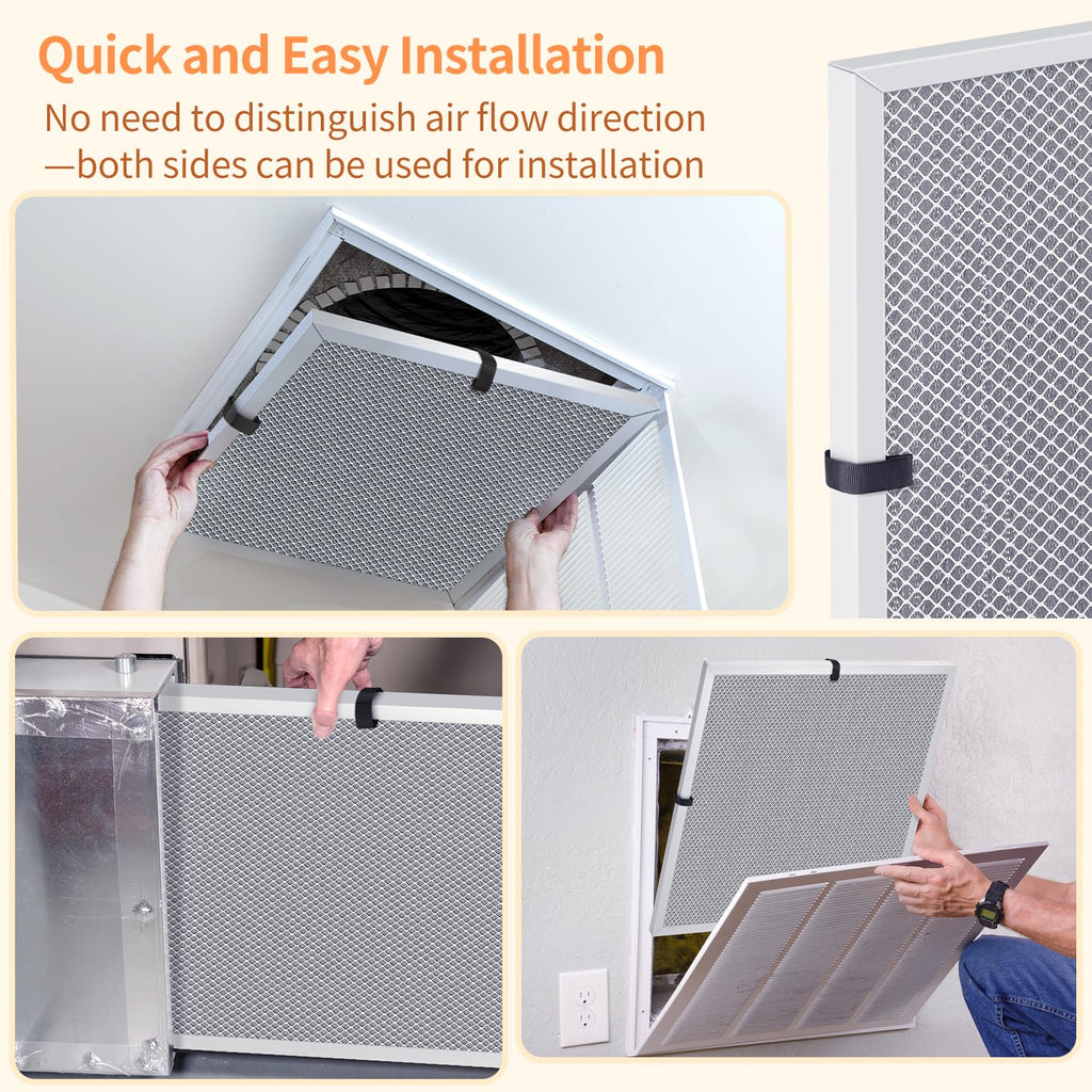 2-Pack 12x30x1 MERV 8 Reusable HVAC Electrostatic Furnace Filters
