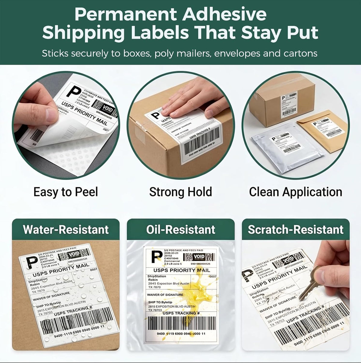 4x6 Thermal Labels, 500 per Roll,Shipping Labels for Small Business