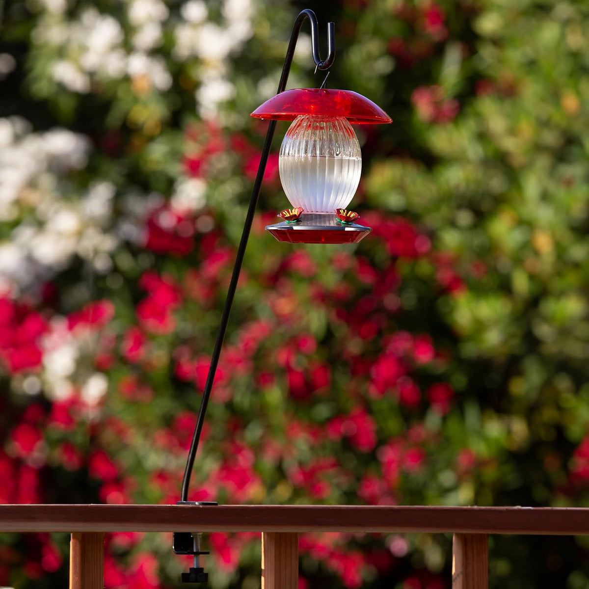 Deck Hook, 13in Steel Bird Feeder Hanger for Outdoors