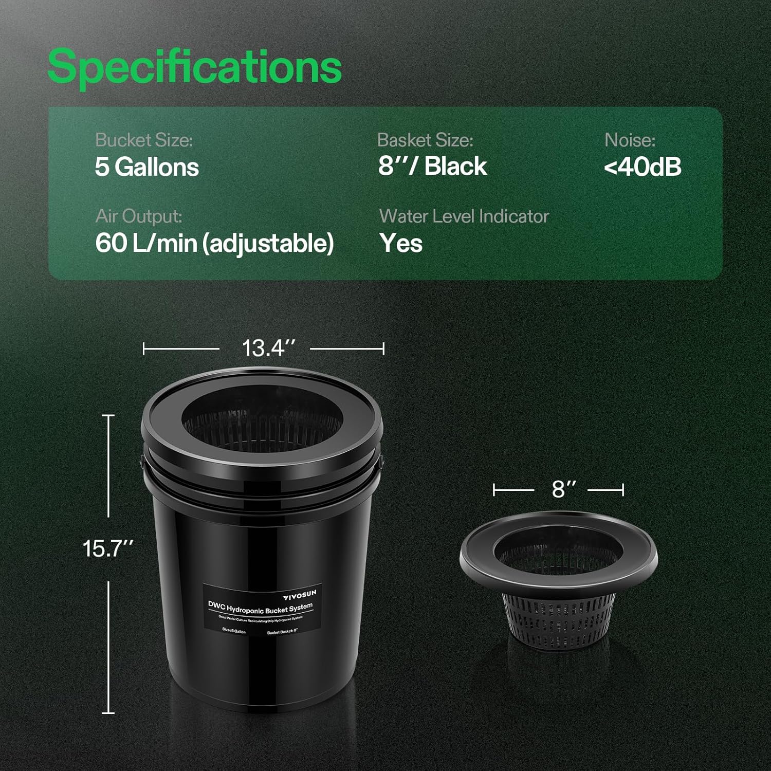 DWC Hydroponics Grow System with Top Drip Kit 8 Buckets | 5-Gallon Deep Water Culture, Recirculating Drip Garden