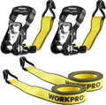Ratchet Tie Down Straps, 2-Pack | 1.5" x 16' | 3300 lbs Break Strength Heavy Duty Ratchet Straps, Fits for Moving