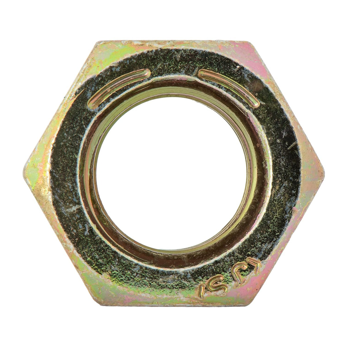 3/8"-16 (100 Pack) Grade 8 Hex Nut, Coarse Thread, Yellow Zinc by Makers Bolt