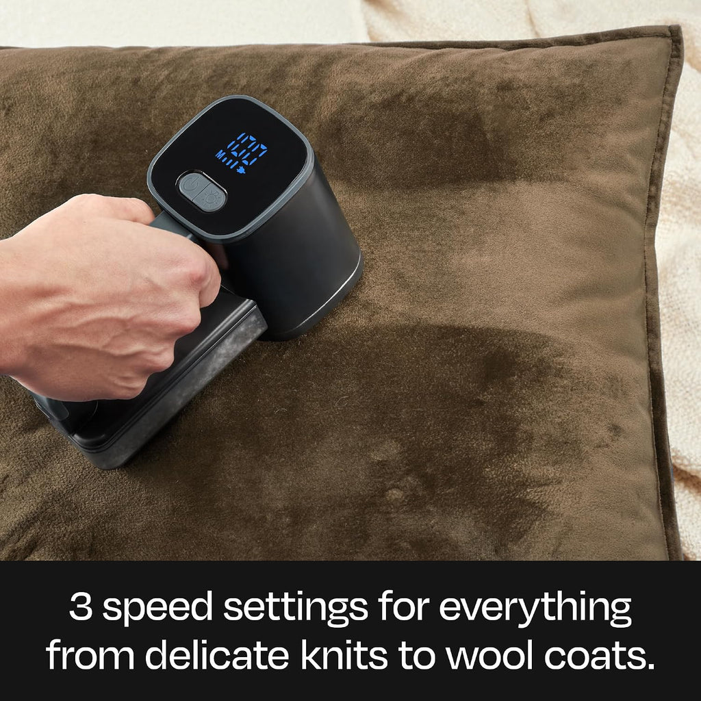 Fabric Shaver + Lint Remover, Sweater Defuzzer with 3 Motor Speeds, Remove Pills from Blankets, Couch, Clothing