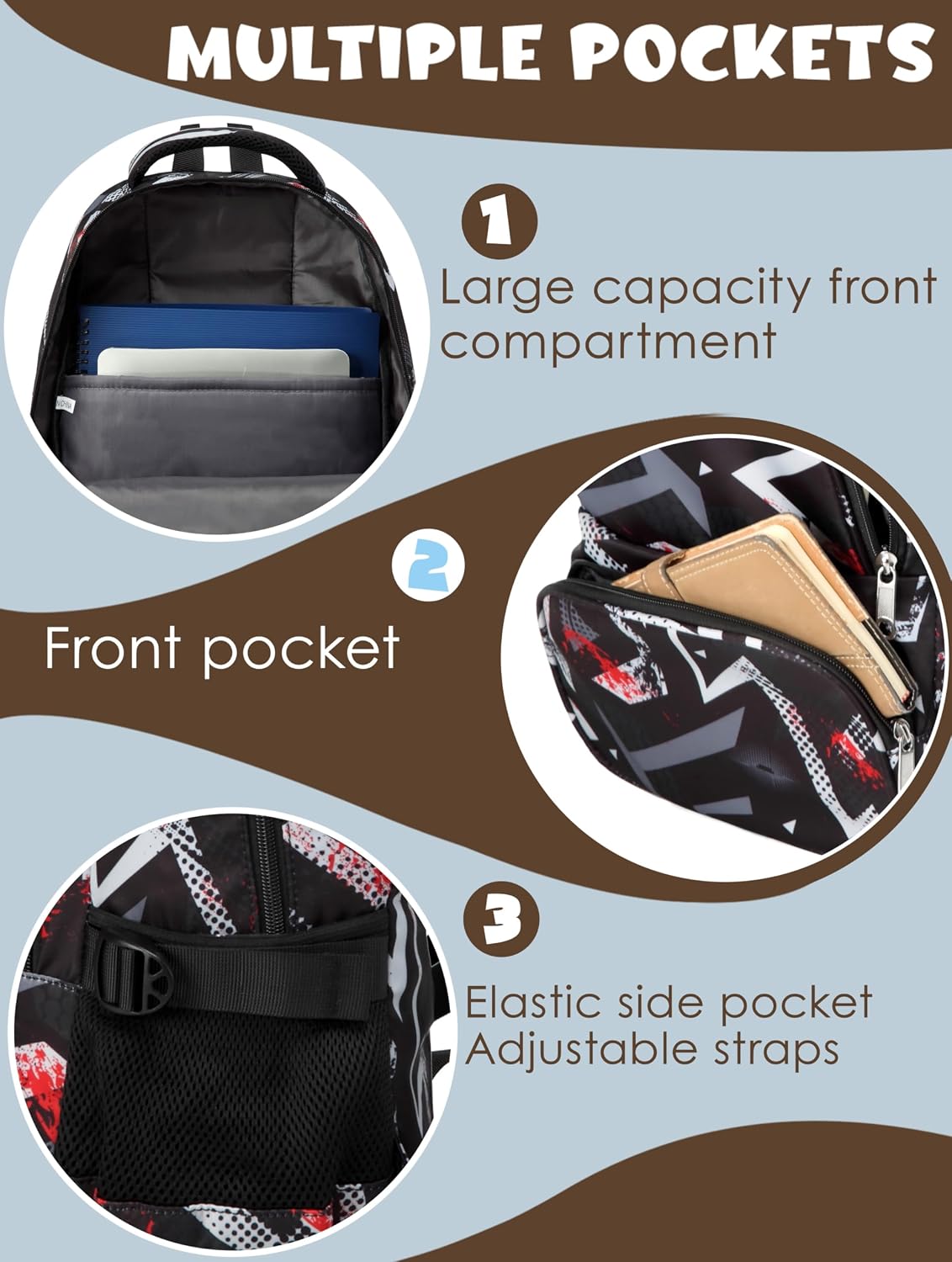 Kids Backpacks for Boys Girls 17 Inch Elementary Primary Middle School Bookbags with Laptop Compartment Back to