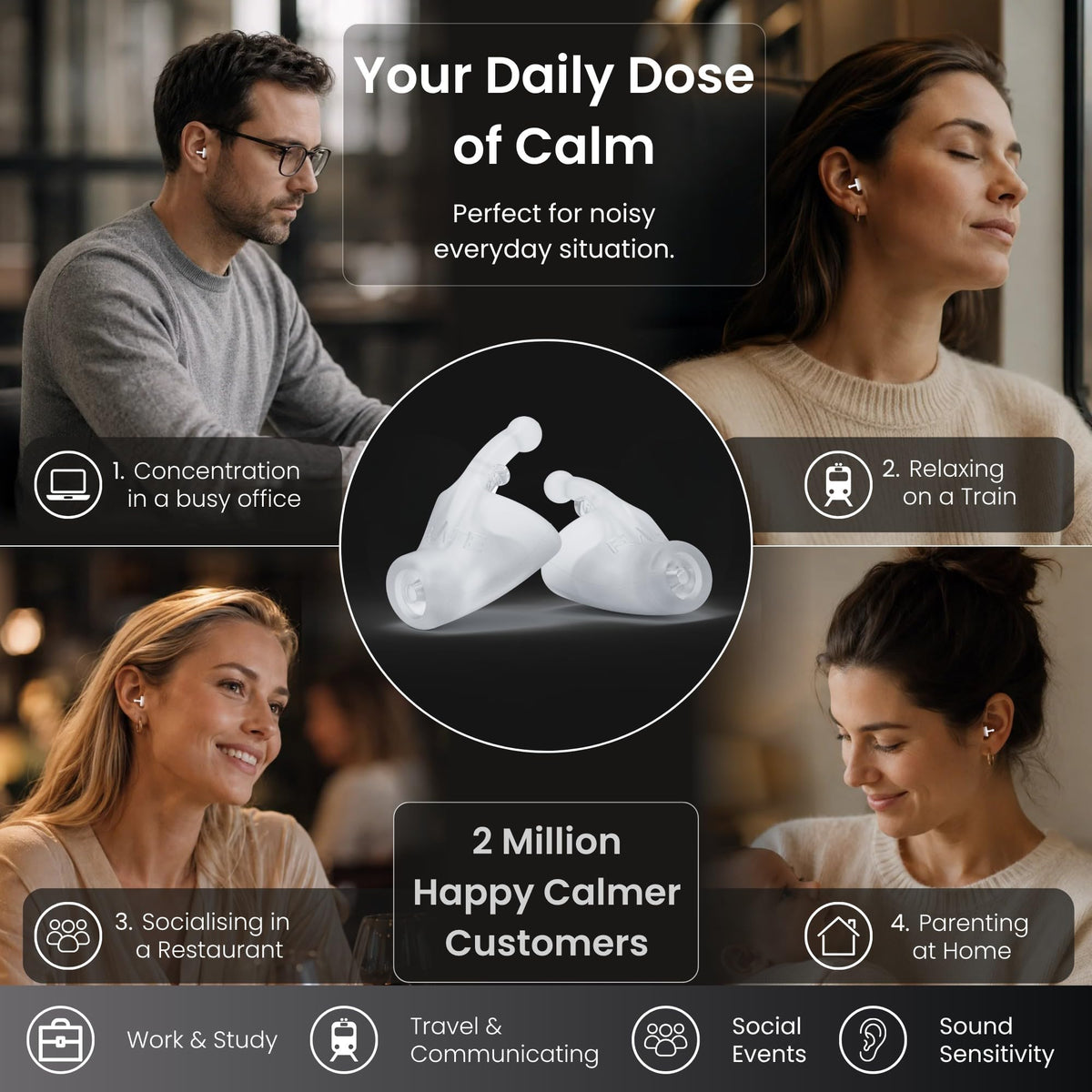 Calmer Extra | Noise Reducing Ear Plugs Alternative