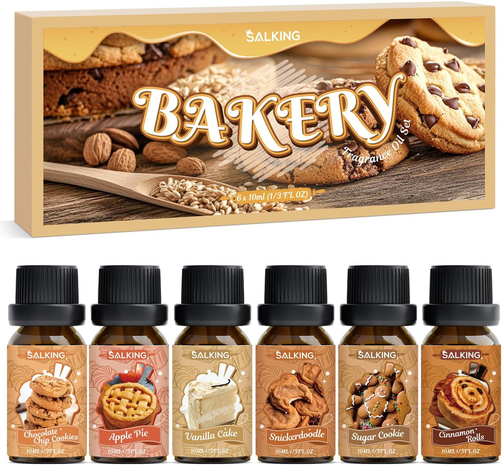 Bakery Fragrance Oils, Essential Oils Set for Diffuser for Home | Diffuser Oil for Candle Making Scents, Chocolate