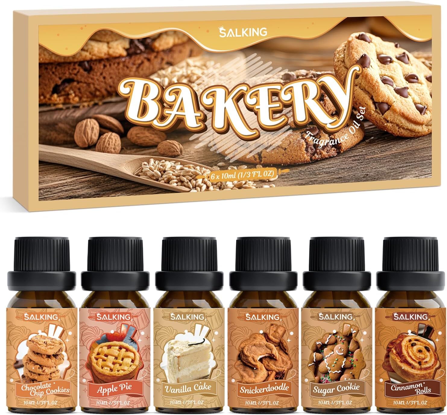 Bakery Fragrance Oils, Essential Oils Set for Diffuser for Home | Diffuser Oil for Candle Making Scents, Chocolate