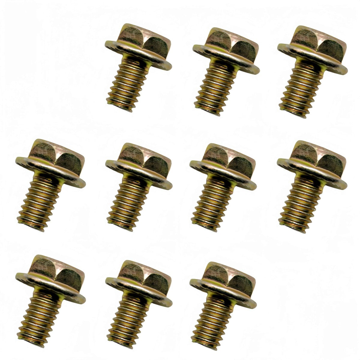 5/16" x 1/2" Flanged Hex Toothed Bolt by Color Zinc Plated, Alloy Steel,Grade 5.(10pcs Pack)