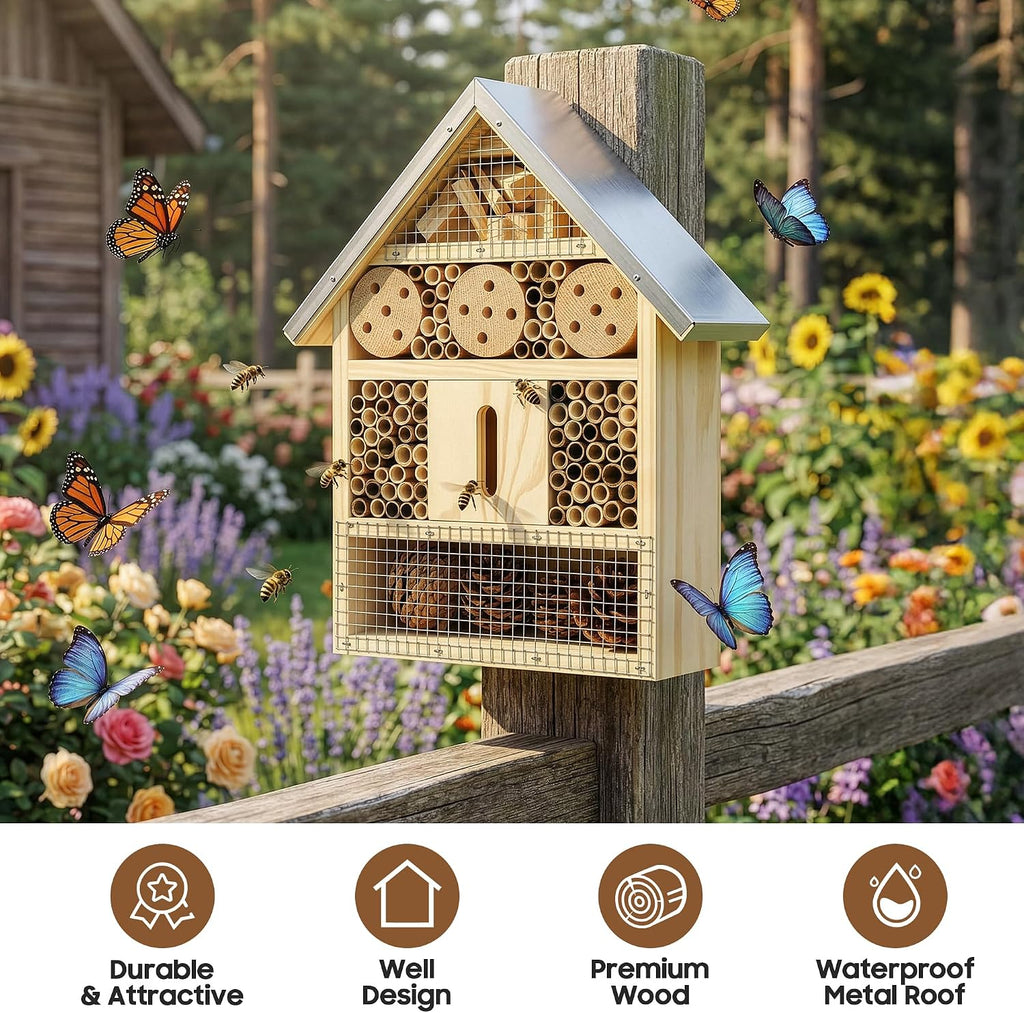 Insect Hotel & Mason Bee House,Butterfly House, Ladybug Hotel