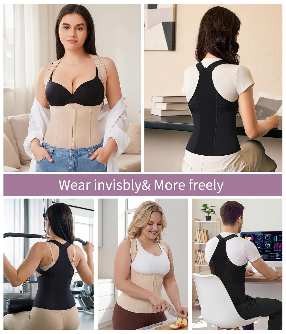 Back Brace for Women Breathable Back Straightener Posture Corrector