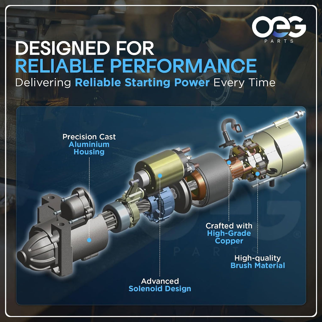 OEG Parts New Starter Compatible With Volkswagen VW Golf 1996-2006, Beetle 98-06, Jetta 96-05, Passat 94-97, TDI High Torque 2.0KW with Manual Transmission SVA0012, 41040022, SBO0056, SBO0100 41024018