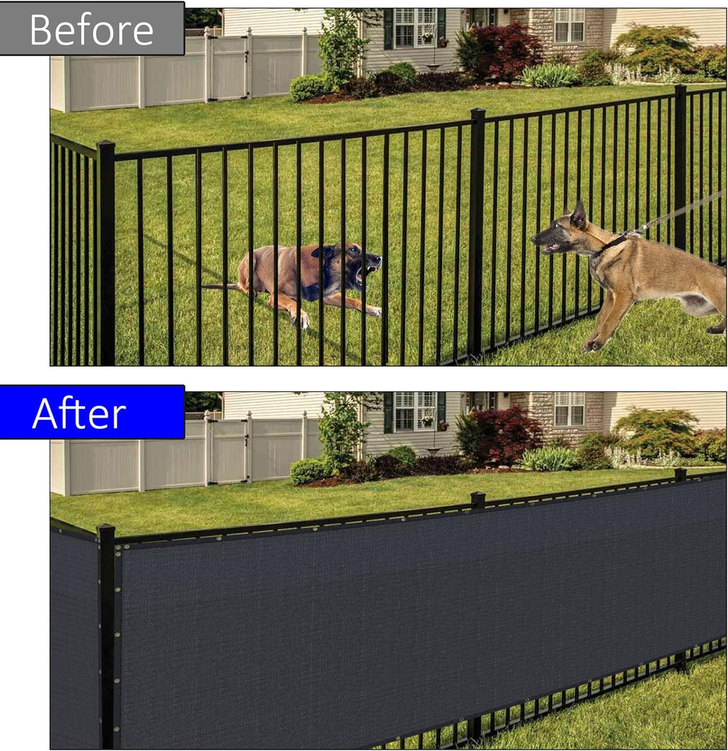 6' x 50' Black Privacy Screen Fence Heavy Duty Fencing Mesh Shade Net Cover for Outdoor Panel Garden Backyard Porch