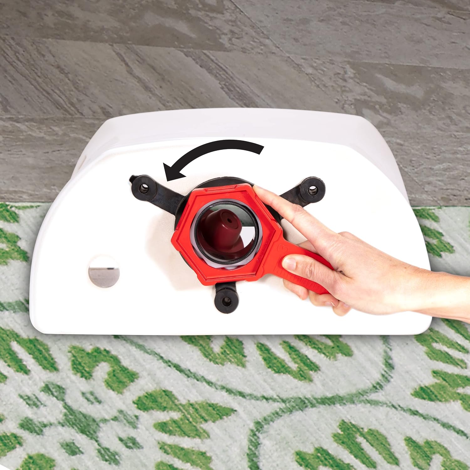 K-507A-008 Universal 2-Inch Adjustable Toilet Flush Valve Repair Kit with Toilet Tool Multicolor
