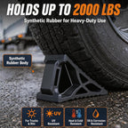 Rubber Wheel Chocks for RV Trailer Upgraded Deformable Design 4 Pc
