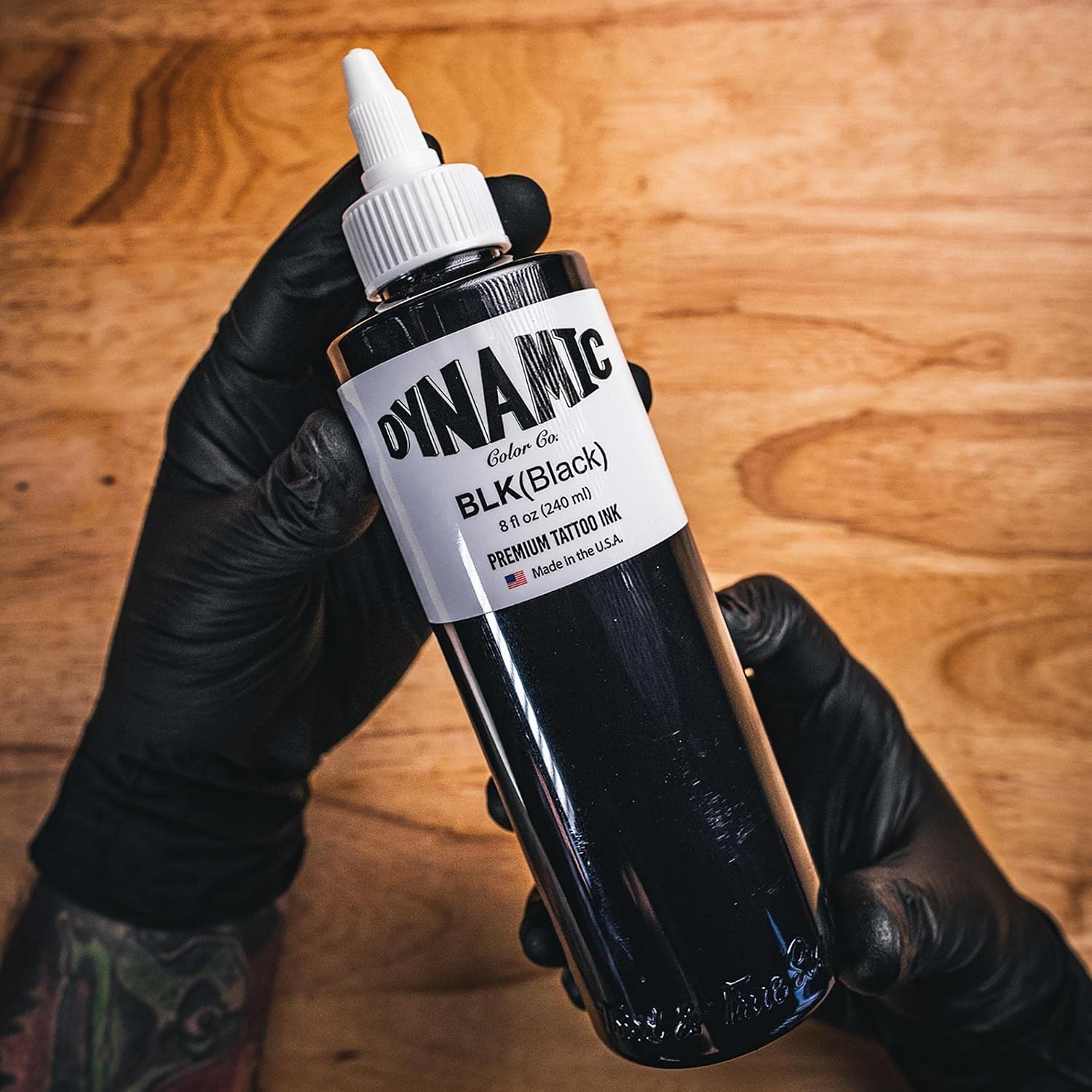 Dynamic Color Black Tattoo Ink, Made in USA Since 1990, 8 oz