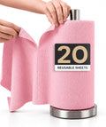 Microfiber Cleaning Cloth Roll 20 Sheets 11" x 10" Tear Away Microfiber Towel Roll Reusable Paper Towels Washable