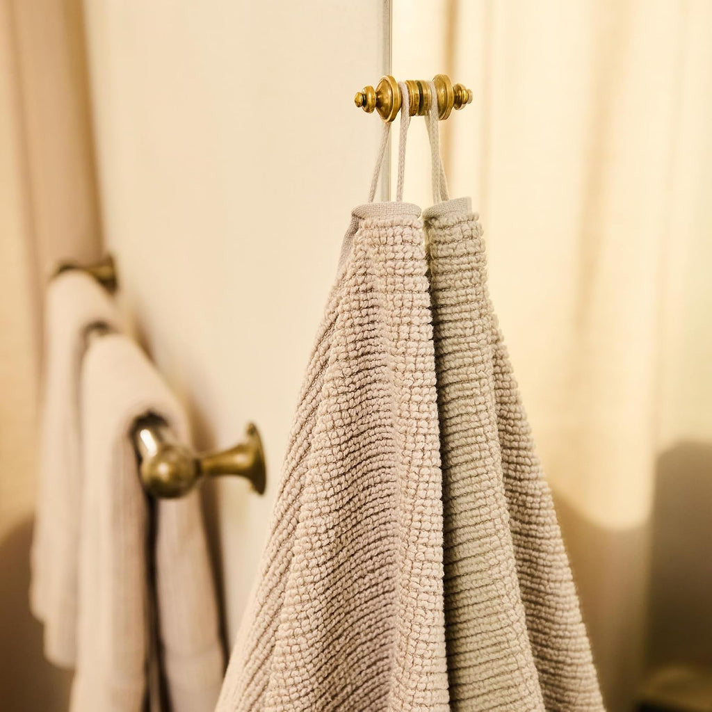 Douro Bath Towels 2 Pack, 54.25 x 26.5 in, Clay | 100% Cotton Bath Towels Set, Large Soft Absorbent Spa Towels, Made