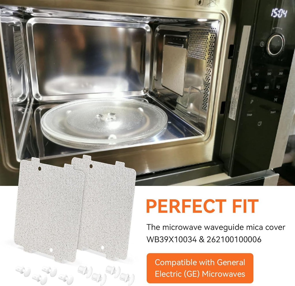 WB39X10034 Microwave waveguide Mica Cover Compatible with GE Microwave, Waveguide Cover Replacement Replaces