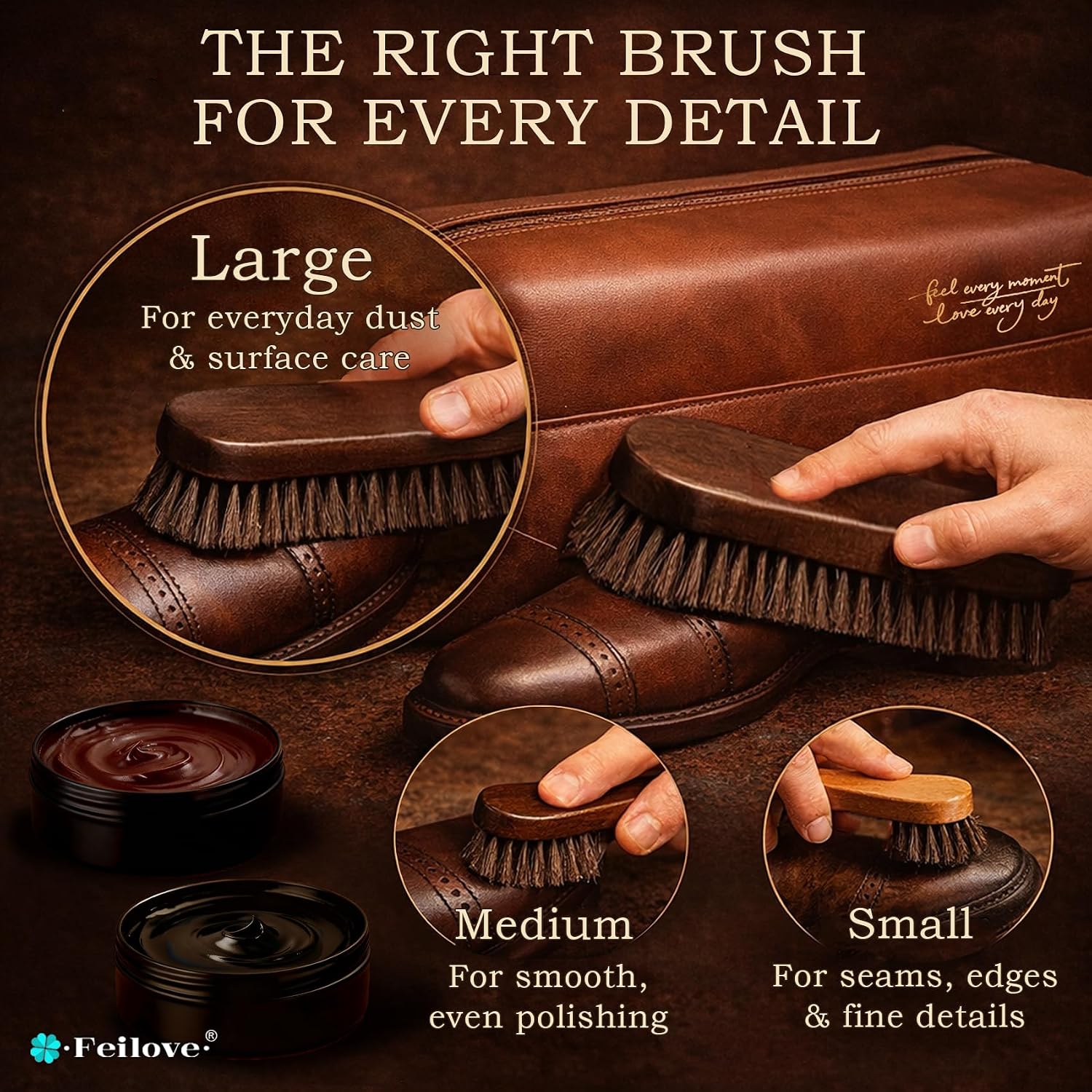Shoe Care Kit – 16-in-1 Leather Shoe Polish, Cleaning & Conditioning Kit with Saddle Soap & Mink Oil –