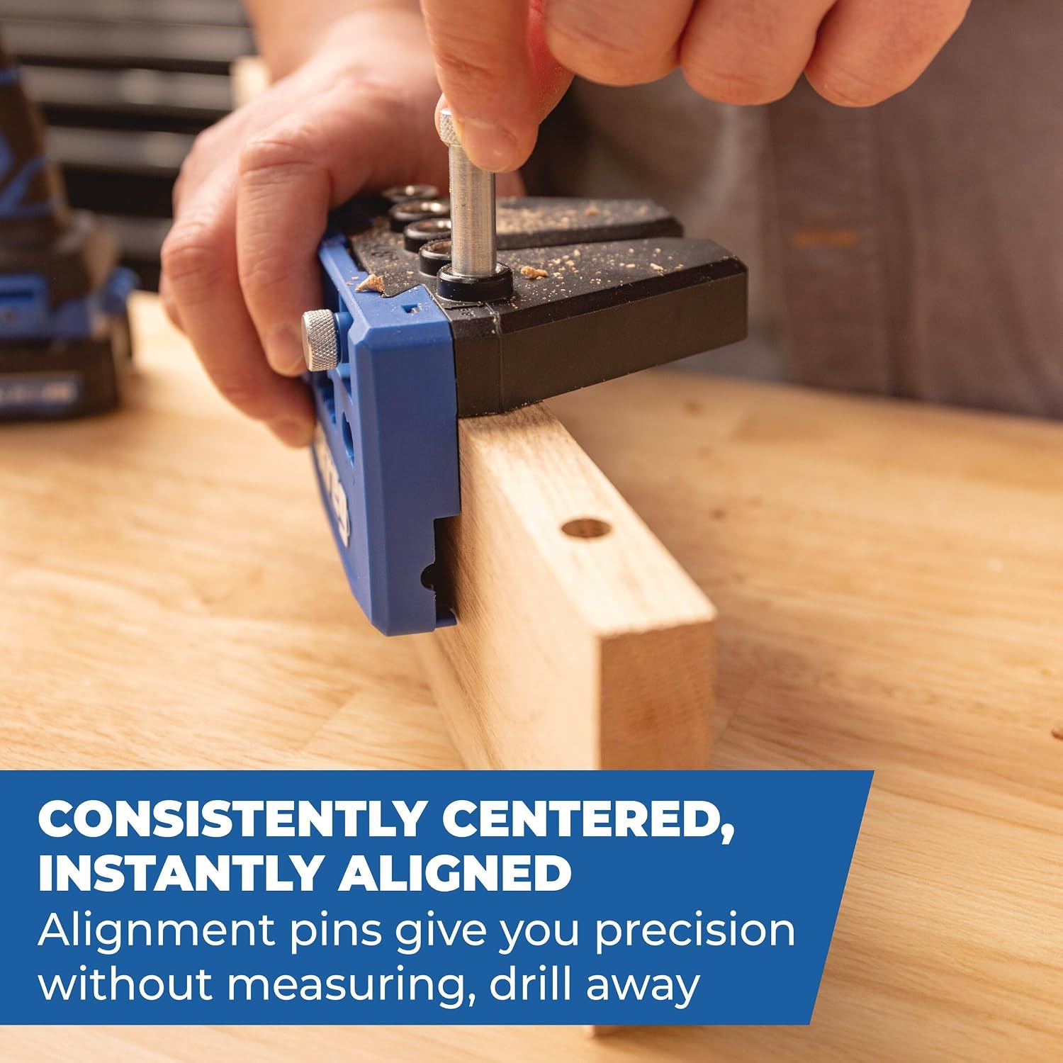 Kreg Dowel Jig Kit - Doweling Guide Kit with Removable Drill Guides - No-Measure Doweling Jig for Benchtop and
