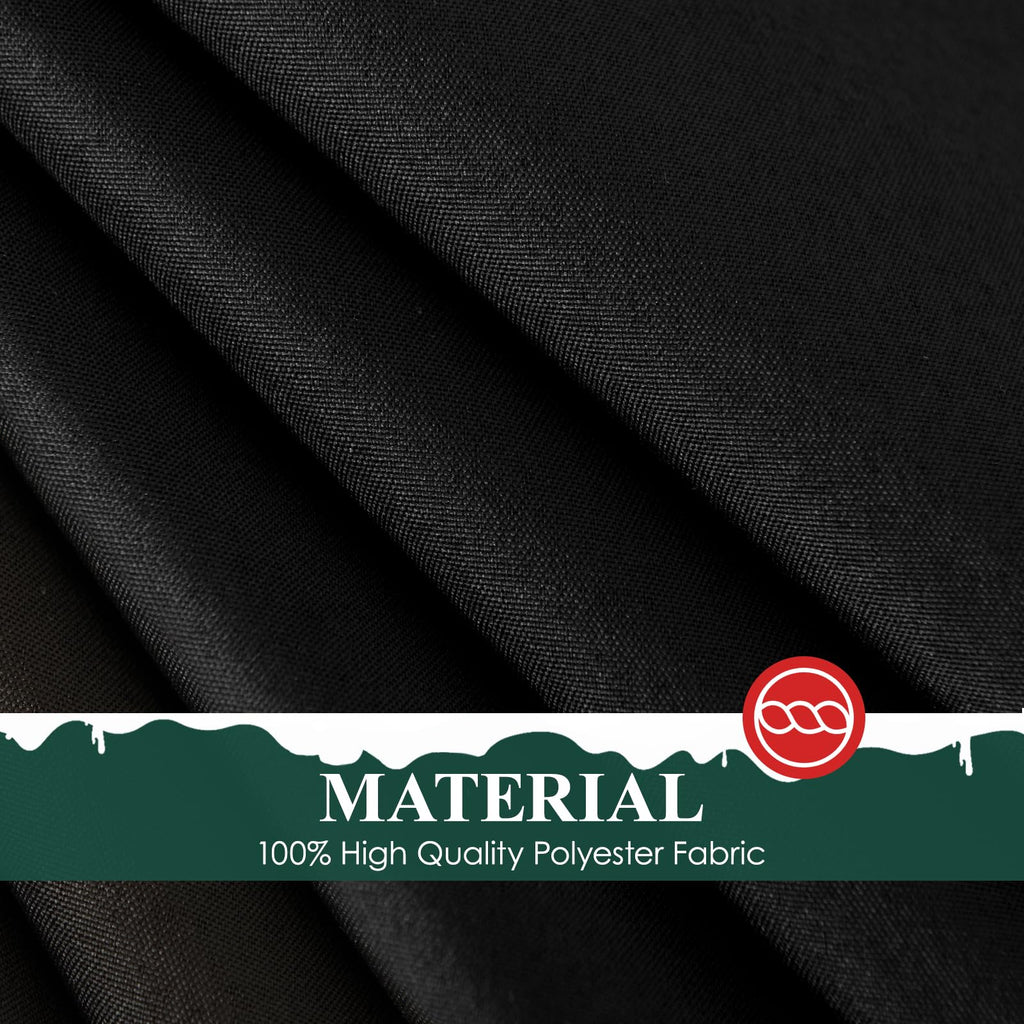 1 Pack Black Round Tablecloths 120 Inch for Dining Tables