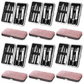 12 Sets Manicure Set Nail Clippers Pedicure Kit, Glitter Pink