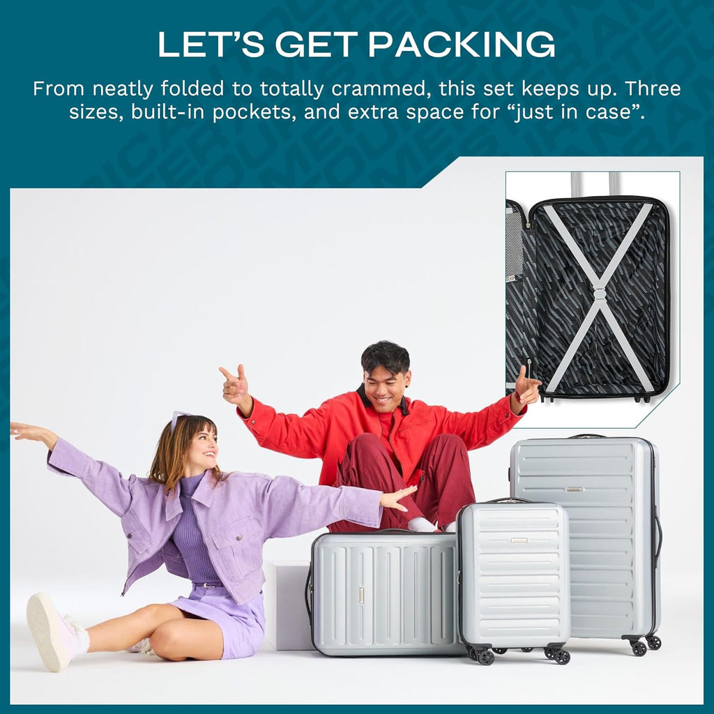 Westridge Hardside Luggage Set with Spinner Wheels, Teal, 3PC Set (CO/M/L)