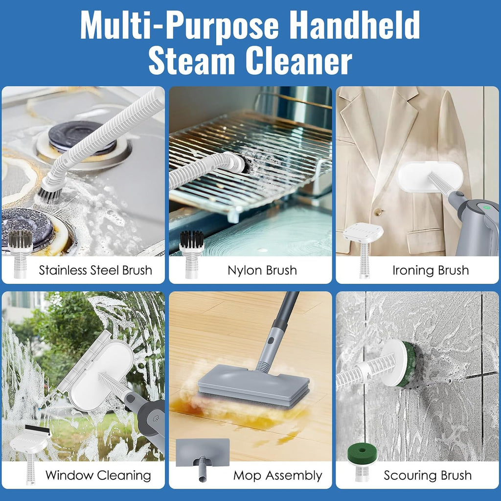 Steam Mop & Detachable Handheld Steam Cleaner for Home and Floor | 15s Heat-Up, 230°F Floor Steamer for Deep Cleaning