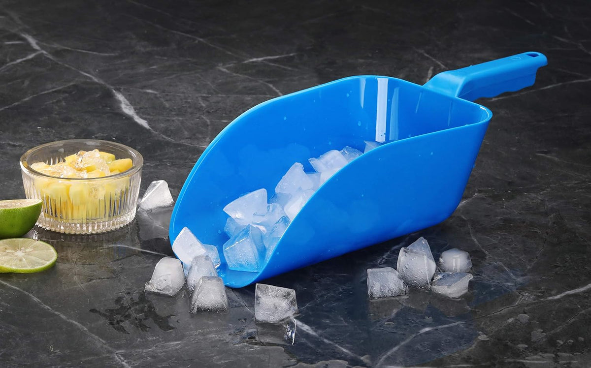 Polycarbonate Plastic Utility Ice Scoop, Blue, 64 oz