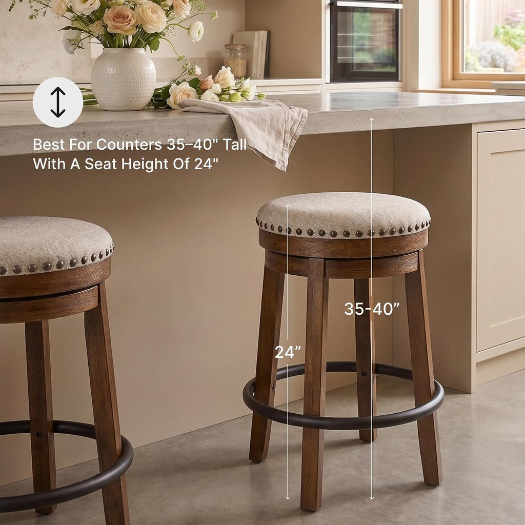 Valebeck Swivel Counter Height Bar Stool, 24 in
