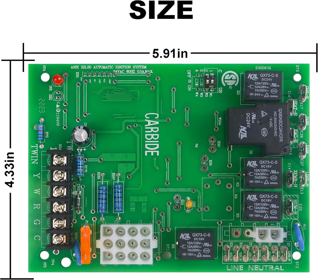 Furnace Control Circuit Board 50A55-743 Replacement for Goodman PCBBF112S