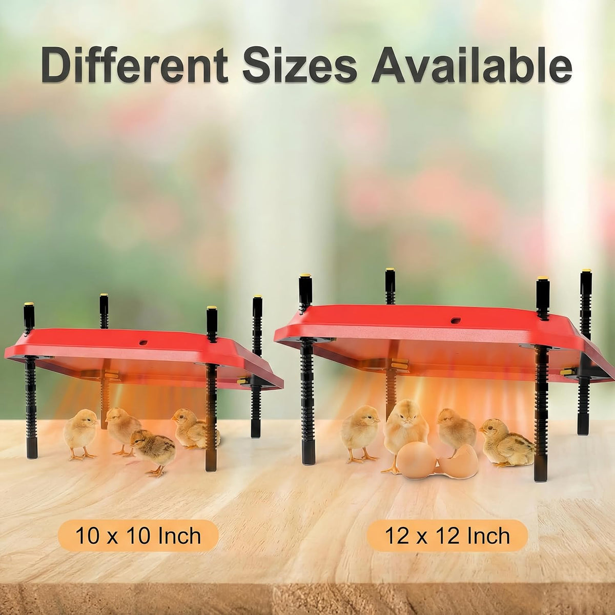 10"x10" Chick Brooder Heating Plate, Fire-Safe Adjustable Poultry Heater for Chicks & Ducklings