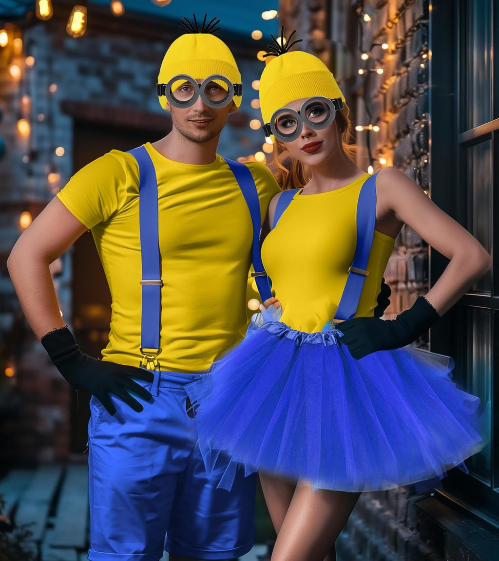 Halloween Costume Accessories for Adult Couples - 2 Person Yellow Duo Halloween Costumes Party Cosplay Set - Matching