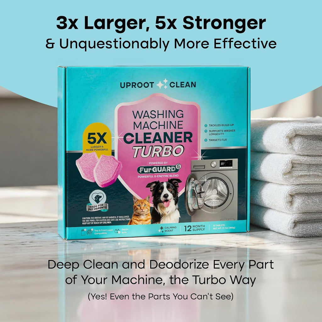 Washing Machine Cleaner Tablets Turbo 5xStronger, 12 mo supply