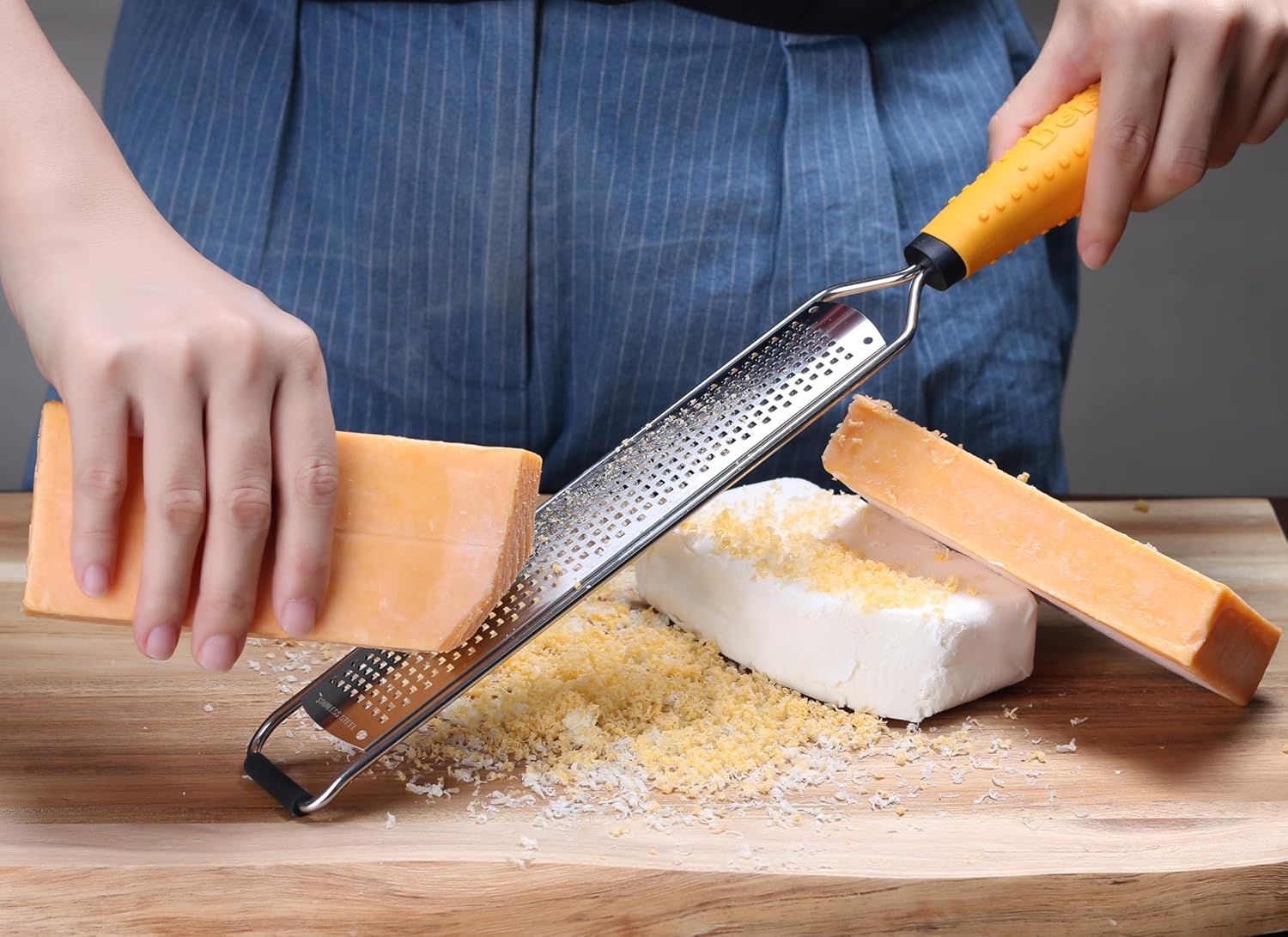 PRO Lemon Zester & Heavy Duty Cheese Grater & Vegetable Grater - Parmesan Cheese Lemon, Garlic, Nutmeg, Chocolate