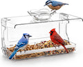 Window Bird Feeder with Non-Marking Self-Adhesive Hooks