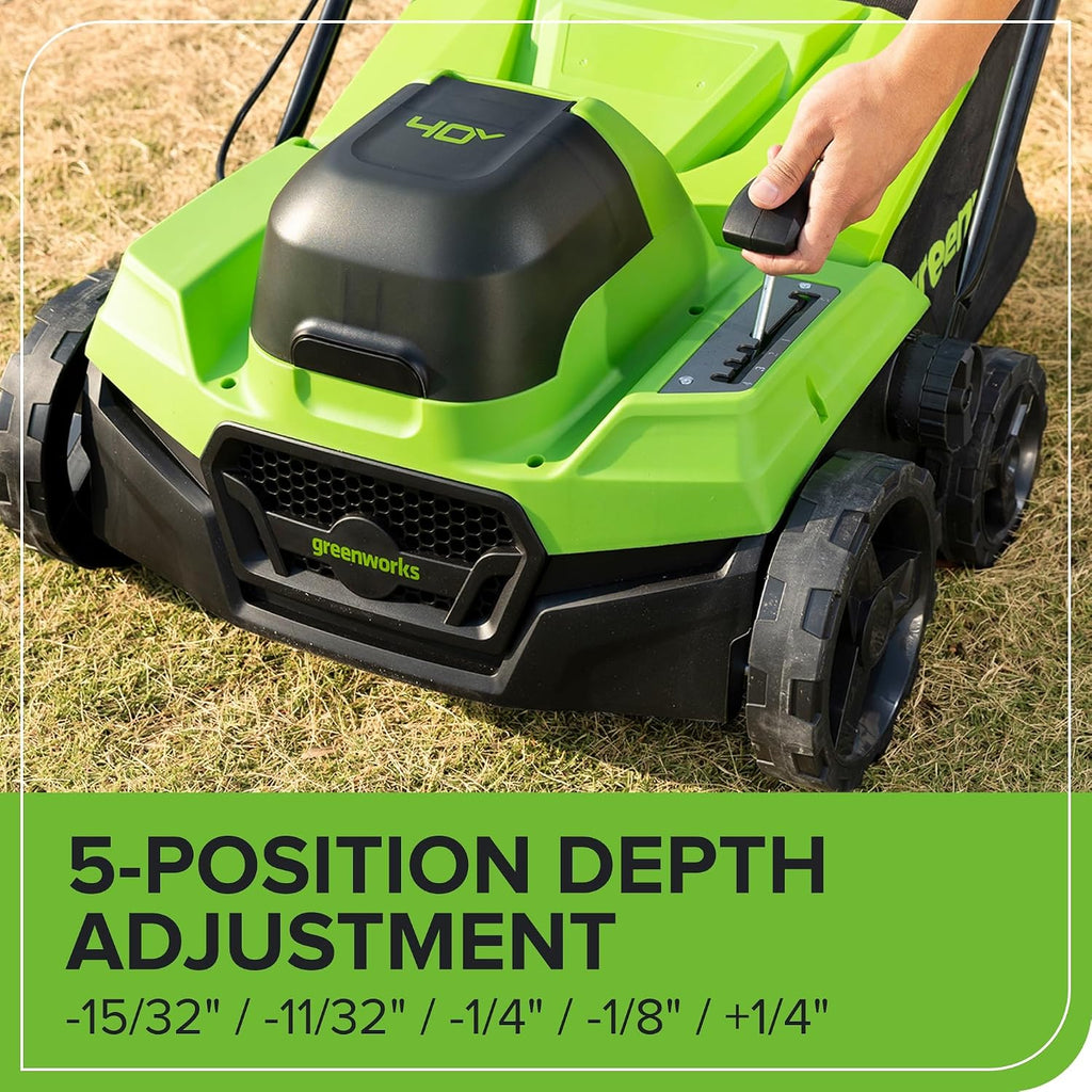 40V 15 inch Dethatcher/Scarifier, Tool Only