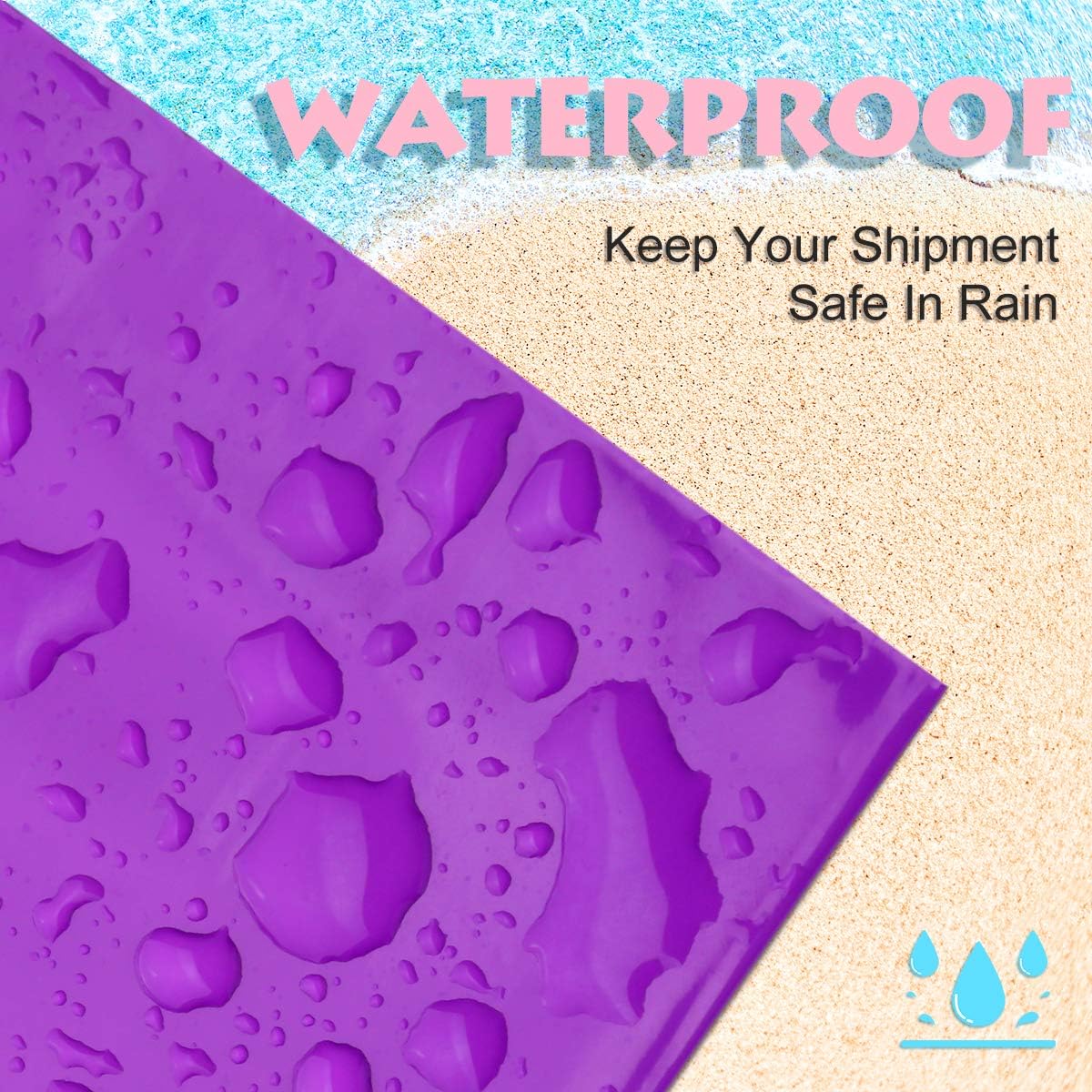 Small Poly Mailers 6x9 Inch Purple 200 Pack Plastic Shipping Bags