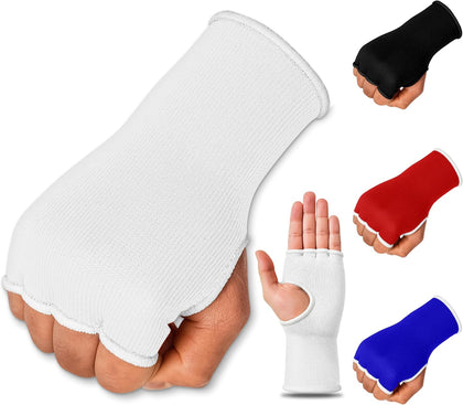 Boxing Hand Inner Gloves - Quick Elasticated Hand Wraps, Fist Protection for MMA, Muay Thai, Kickboxing, Martial Arts