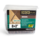Deck Screws, #8 x 2in, 625 Pieces,5 Lb Box, Brown