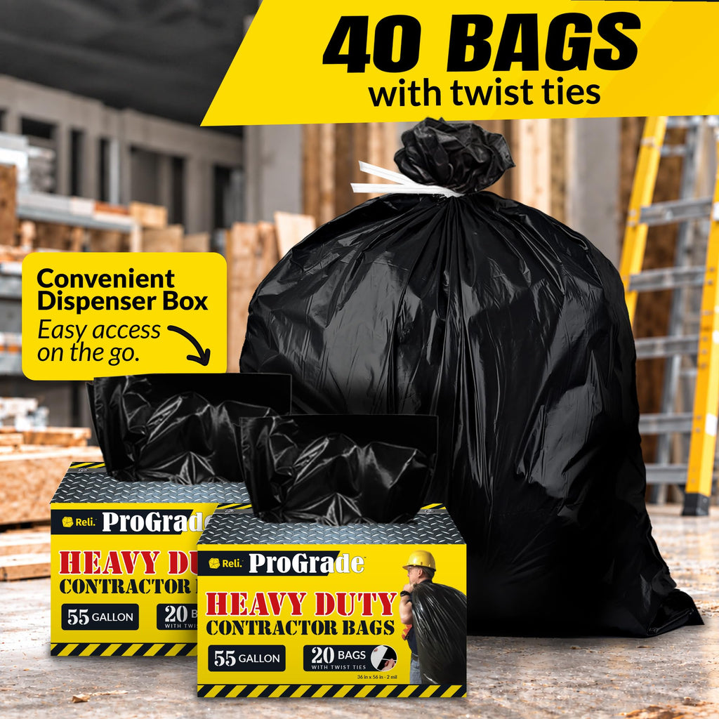 Contractor Garbage Bags 55 Gallon | Heavy Duty