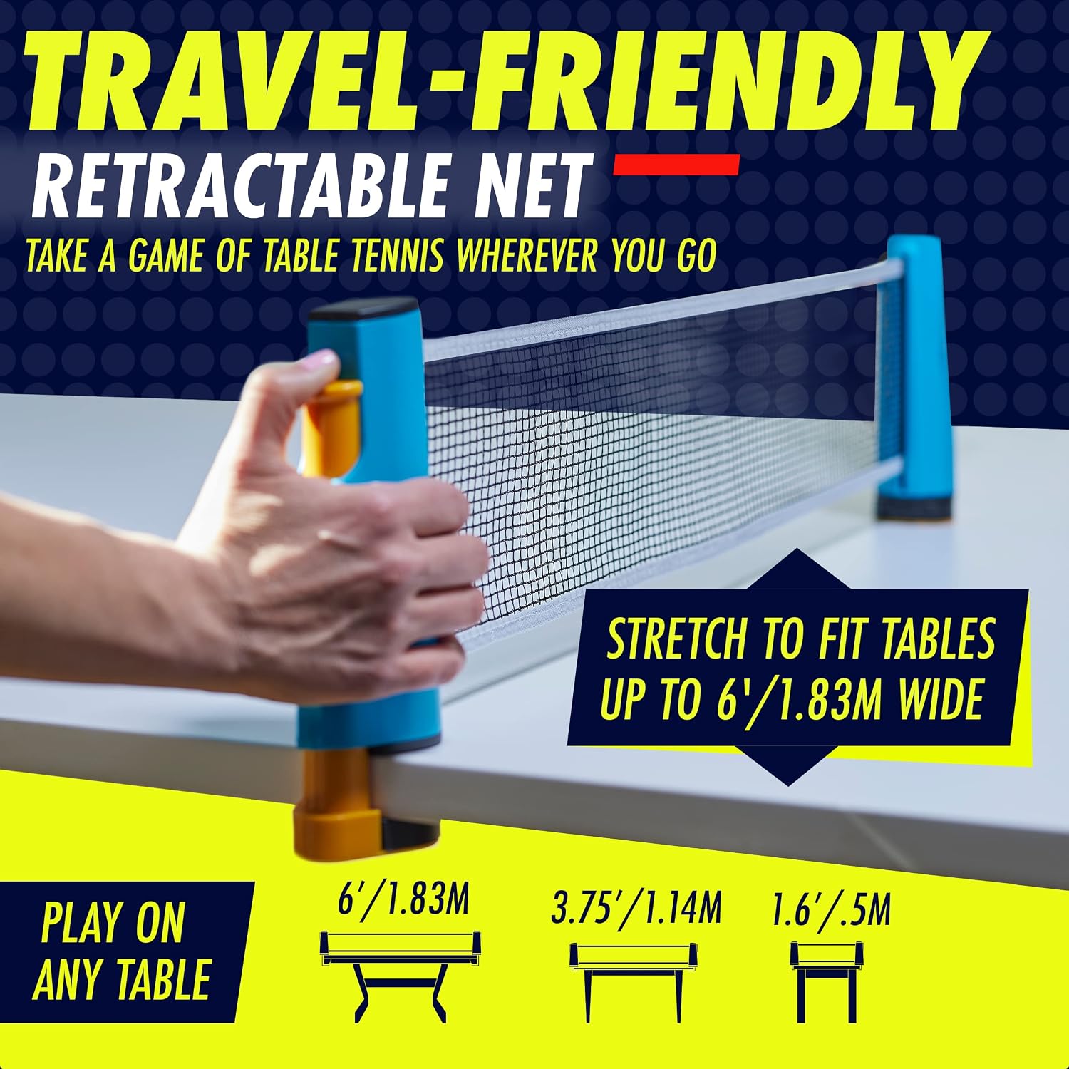 Ping Pong Paddle Set with Rackets, Net, Balls & Carry Case for Table Tennis | Professional Paddles, Balls &
