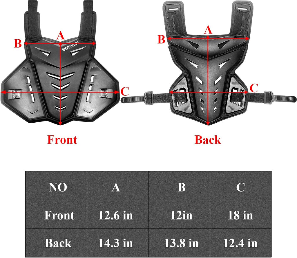 Adult Youth Motocross Chest Protector Riding Armor Vest Dirt Bike Back Protector Motorcycle Racing