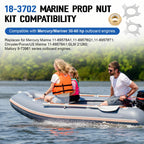 18-3702 Marine Prop Nut Kit for Mercury/Mariner 30-60 HP Outboard Motor