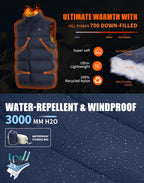 Men's Lightweight Down Vest Fill Power 700 Packable Puffer Vest Sleeveless Warm Puffy Outerwear