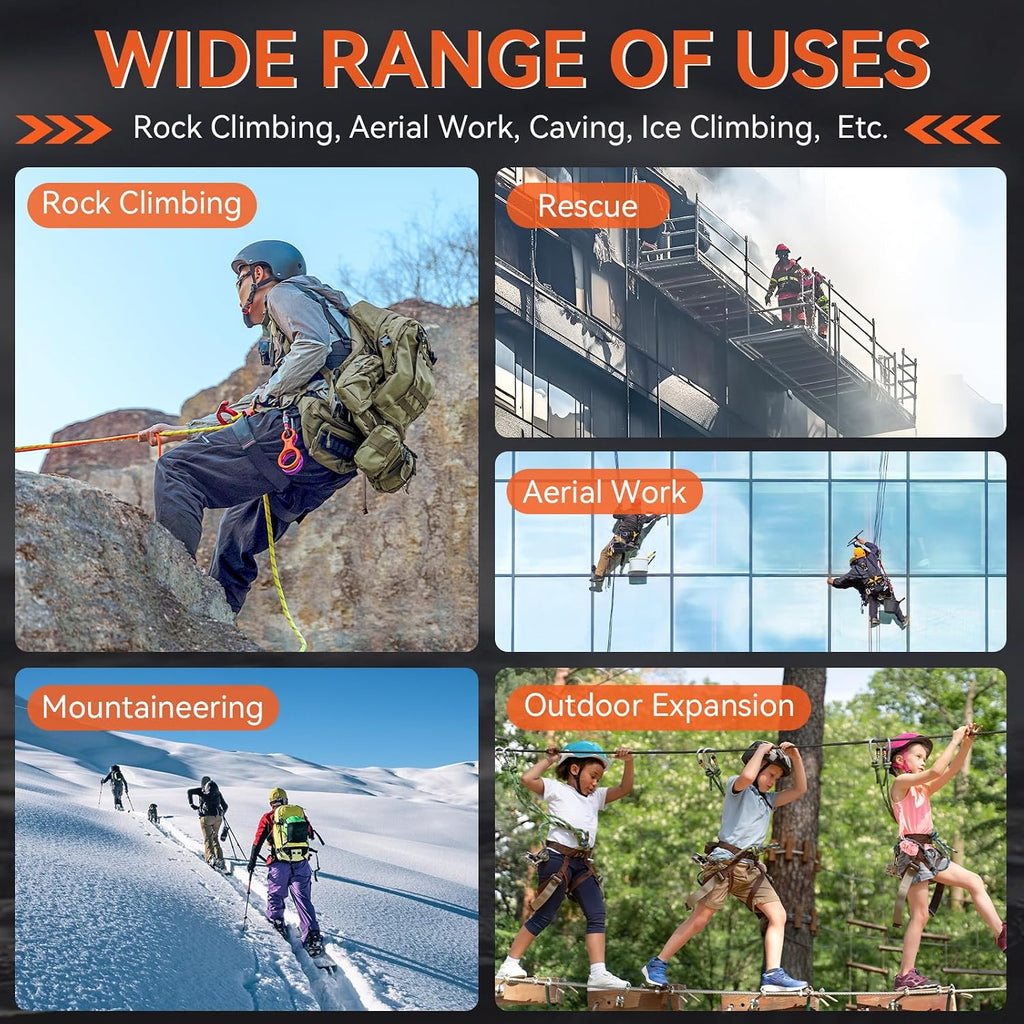 Rescue Figure 8 Descender Climbing Gear Downhill Equipment 35KN/3500kg 7075 Aluminum Alloy Rigging Plate for Climbing