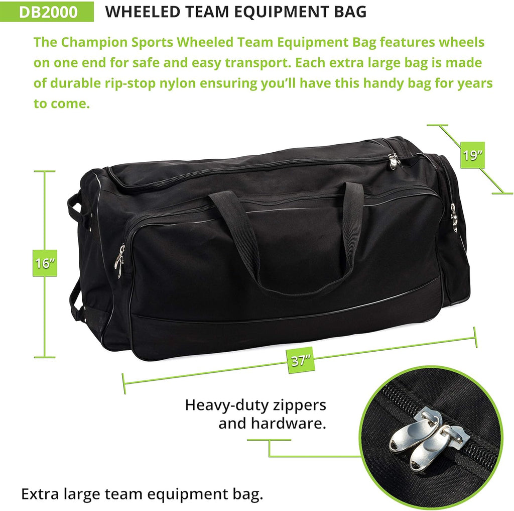 Wheeled Equipment Bag – Large Rolling Sports Gear Bag for Baseball, Football & Travel