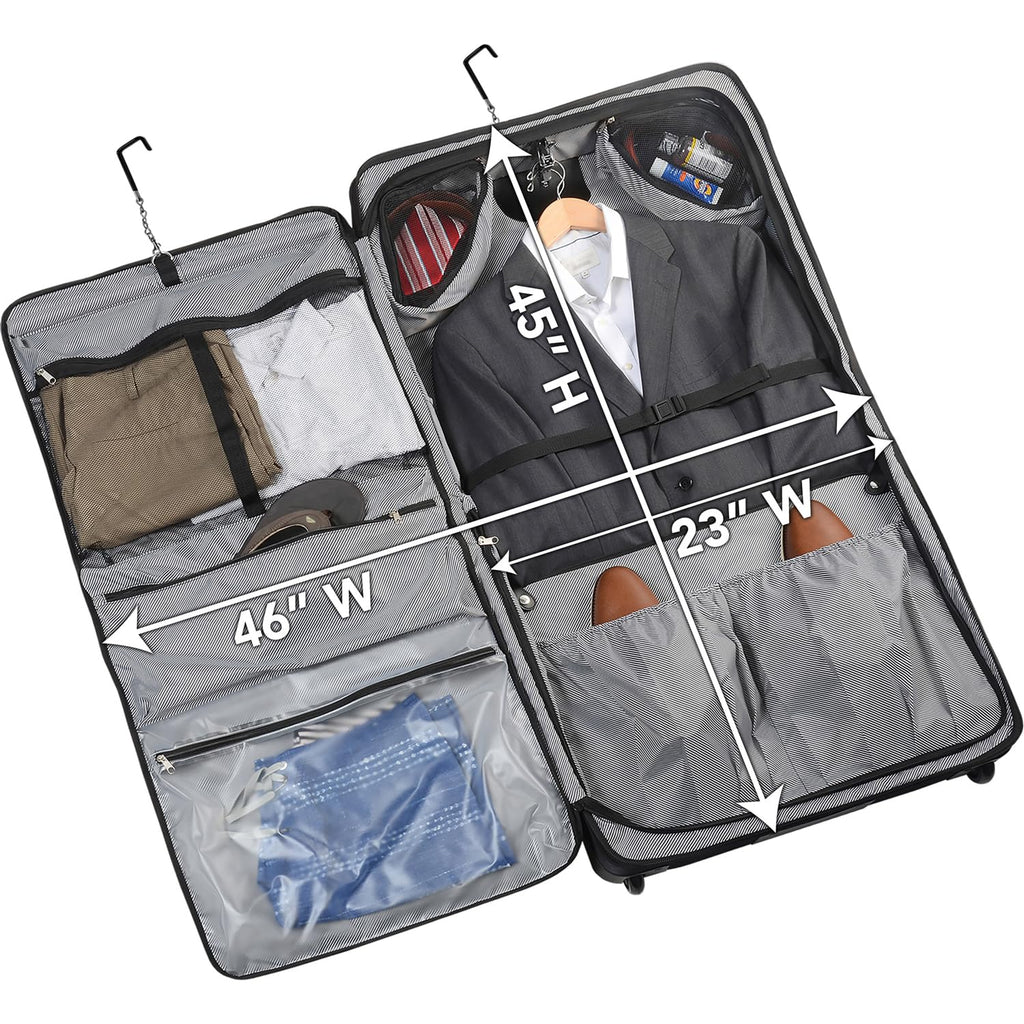 Solutions 45" Premium 2-Wheeled Rolling Garment Bag