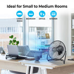 12" 3-Speed Low-Profile Desk & Floor Fan