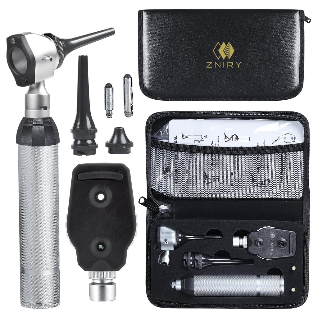 Veterinary Otoscope Opthalmoscope LED ENT Diagnostic Set, with Diagnostic Premium Instruments Vet Otoscope Set
